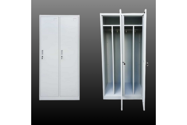 SZAFA BHP 2-KOMOROWA; 80CM; RAL Z PRZEGRODAMI